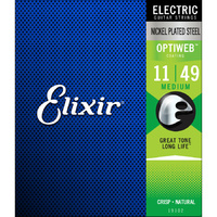  Elixir 19102  Electric Guitar Strings with OPTIWEB Coating, 11 - 49 Medium