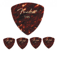 Fender Celluloid Guitar Picks  Rounded Triangle 346 Shell Thin - 5 Picks