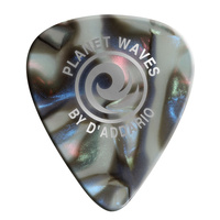 D'Addario Abalone Celluloid Guitar Picks 10 Picks , Light , 50mm