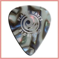  Planet Waves 1CAB4-10 Abalone Celluloid Guitar Picks, Medium, 10 Pack