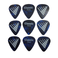 D'Addario Angkor Exclusive Blue Pearl Celluloid Guitar Picks, 9 Picks ,0.70mm