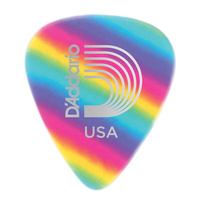 D'Addario Rainbow Celluloid Guitar Picks 10 pack, Extra Heavy