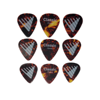 D'Addario Angkor Exclusive Shell-Color Celluloid Guitar Picks, 9 Picks, 0.70mm