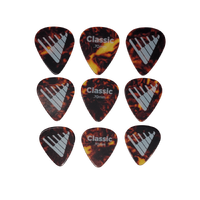 D'Addario Angkor Exclusive Shell-Color Celluloid Guitar Picks, 9 Picks, 0.70mm