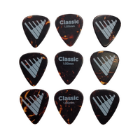 D'Addario Angkor Exclusive Shell-Color Celluloid Guitar Picks, 9 picks 1.0mm