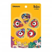 D'Addario Beatles Guitar Picks Yellow Submarine , Medium Gauge , 10 Picks