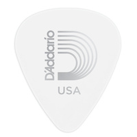 D'Addario White-Color Celluloid Guitar Picks, 25 pack, Heavy