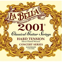 La Bella 2001 Hard Tension Silver Wound Concert Classical Guitar Strings