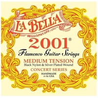 La Bella 2001 Medium Tension Silver Wound Concert Flamenco Guitar Strings