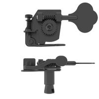 Hipshot  BT7 Bass Xtender - Clover Key, Black With Double stop Installed