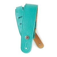 D'Addario Slim Garment Leather Guitar Strap, Teal