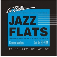 La Bella 20PCM Jazz Flats Stainless  Flat Wound  Electric Guitar Strings 12 - 52