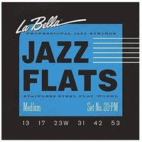 La Bella 20PM Jazz Flats Stainless  Flat Wound  Electric Guitar Strings 13 - 53