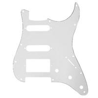 Big Bang Tone Electric Guitar Pickguard for American Strat HSS Gloss White 3 Ply