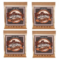 Ernie Ball 2144  Phosphor Bronze Acoustic Guitar String Set Medium 4 SETS