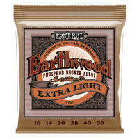 Ernie Ball 2150 Earthwood .010-.050 Extra Light Phosphor Bronze Acoustic Strings
