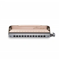 Tombo Mu/Mew Short Cross Chromatic Harmonica - Pink Gold