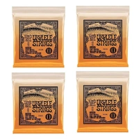 Ernie Ball Concert or Soprano Nylon Ball End Ukulele Strings - Clear - 4 Sets