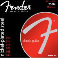 Fender 250M Nickel Plated Steel Electric Guitar Strings Medium 11 - 49