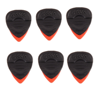 Dava 1303 Rock Delrin Control Grip Tips Guitar Pick  6 - Pack - Red