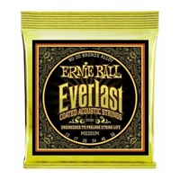 Ernie Ball 2554 Everlast Coated 80/20 Bronze Acoustic Medium Set, 13 - 56