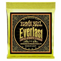 Ernie Ball 2556 Everlast Coated 80/20 Bronze Acoustic Guitar Strings 12 - 54
