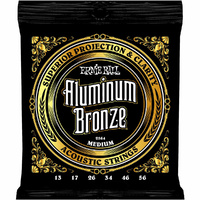 Ernie Ball Aluminum Bronze Medium Acoustic Guitar Strings Set .013 - .056