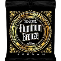 Ernie Ball Aluminum Bronze Medium Acoustic Guitar Strings Set .013 - .056
