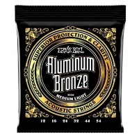  Ernie Ball 2566 Aluminum Bronze Acoustic Guitar Strings Medium Light 12-54 