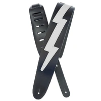D'Addario Icon Collection Leather Guitar Strap, Lightning