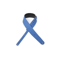 D'Addario Deluxe Leather Guitar Strap, Cantanella, Blue
