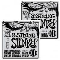 2 sets Ernie Ball 2625 8-String Set Slinky Electric Guitar Strings 10 - 74