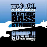 Ernie Ball 2804 Flat Wound Group II Electric Bass Guitar Strings .050 - .105