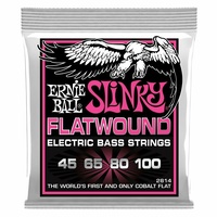 Ernie Ball 2814 Super Slinky Flatwound Bass Guitar Strings Set, .045 - .100