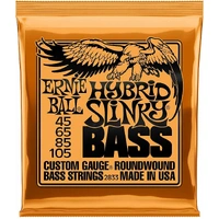 Ernie Ball Hybrid Slinky Nickel Wound Bass Guitar Strings  Set, .045 - .105