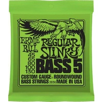  Ernie Ball 2836 Regular Slinky 5-String Nickel Wound  Bass Strings 45-130