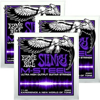 3 x Ernie Ball 2920 M-Steel Power Slinky electric guitar strings Set, 11 - 48