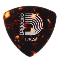 D'Addario Shell-Color Celluloid Guitar Picks, 10 picks ,  Light , Wide Shape