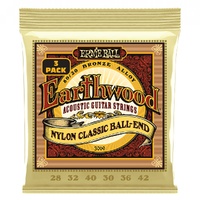 Ernie Ball 3069 Earthwood  Acoustic Guitar Strings - .028-.042 Folk Nylon 3-pack