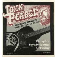 John Pearse #3100 Phosphor Bronze Acoustic Strings 16 - 59 Resophonic