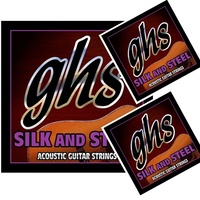 3 sets  GHS Strings 345L Silk and Steel Light Acoustic Guitar Strings (10-42)