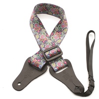 DSL Ukulele Strap Poly PAIS PURPLE Length adjustable with tri-slide Leather Ends
