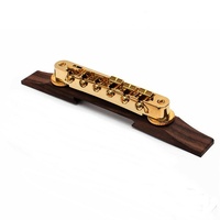 Golden Age Tune-o-matic Bridge For Archtop Guitar Gold on Ebony Base