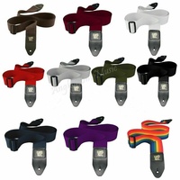 Ernie Ball Polypro Guitar Strap Leather Ends Adjustable Pick your colour