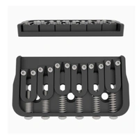 Hipshot 6 String Fixed Guitar Bridge - Black .125" Floor Height