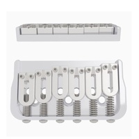 Hipshot 6 String Fixed Guitar Bridge - Chrome .175" Floor Height