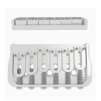 Hipshot 6 String Fixed Guitar Bridge - Chrome .175" Floor Height