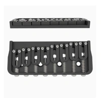Hipshot 8 String Fixed Guitar Bridge - Black .125" Floor Height