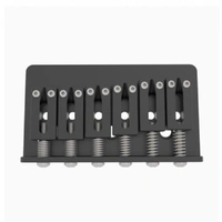 Hipshot 6 String Hardtail Guitar Bridge - Modern - Black - 11mm spacing