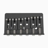 Hipshot 6 String Hardtail Bridge - .446" 11.5mm Spacing - Black